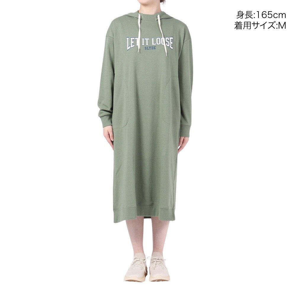 SLYDE（SLYDE）（レディース）裏毛パーカー ワンピース SL2022AWLAPP007KHK