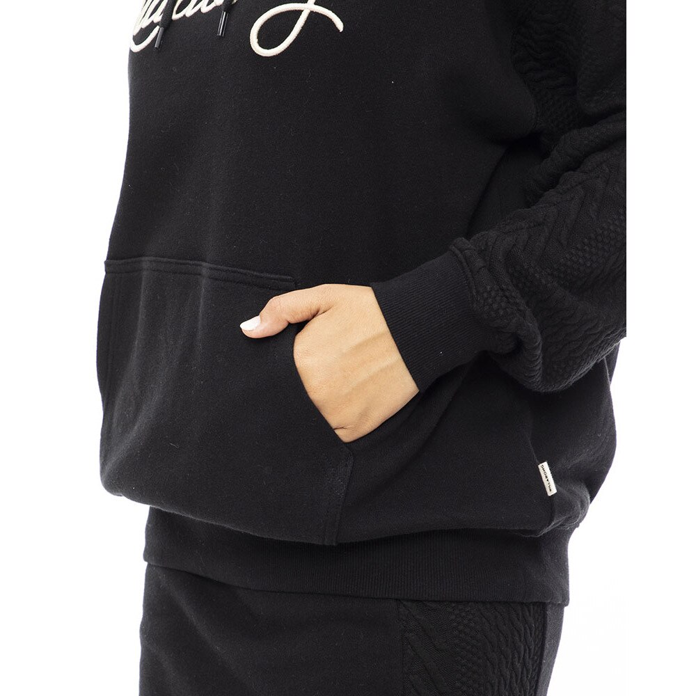 ビラボン（BILLABONG）（レディース）CABLE QUILT MIX スウェットパーカー BD014016 BLK