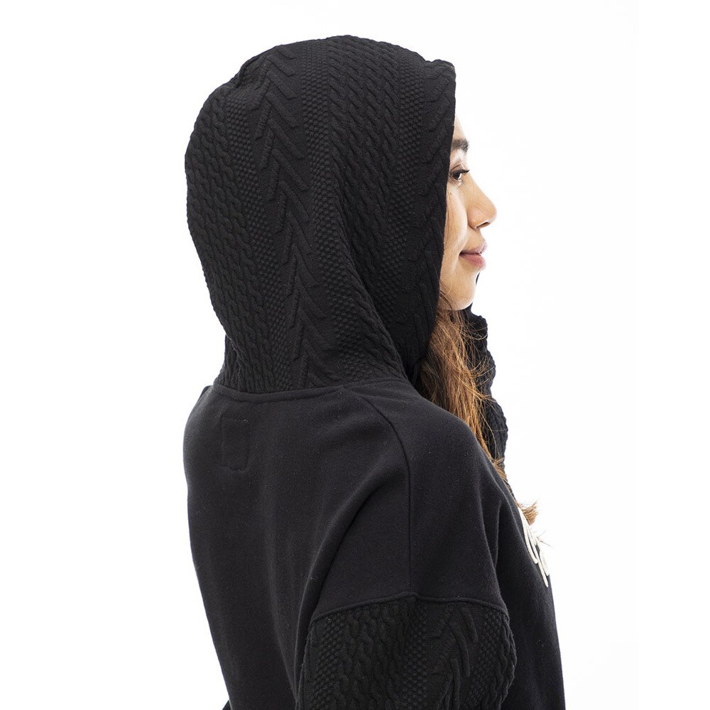 ビラボン（BILLABONG）（レディース）CABLE QUILT MIX スウェットパーカー BD014016 BLK