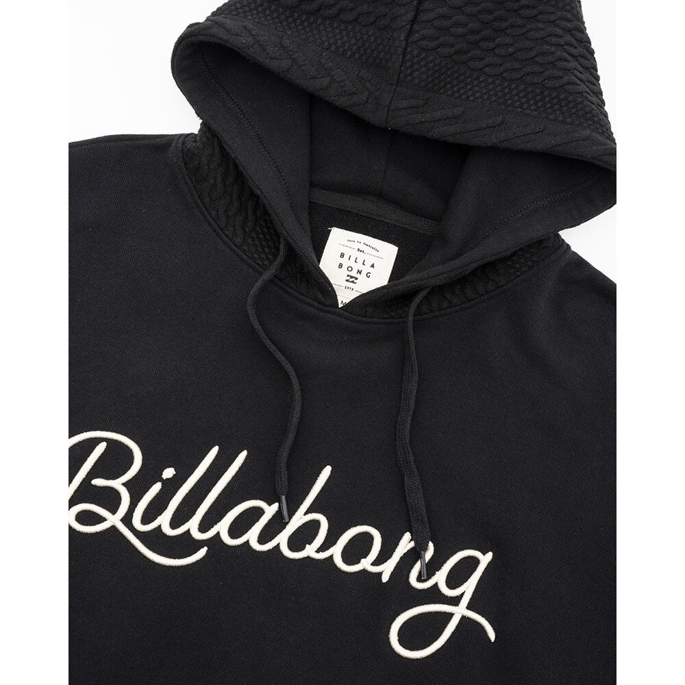 ビラボン（BILLABONG）（レディース）CABLE QUILT MIX スウェットパーカー BD014016 BLK