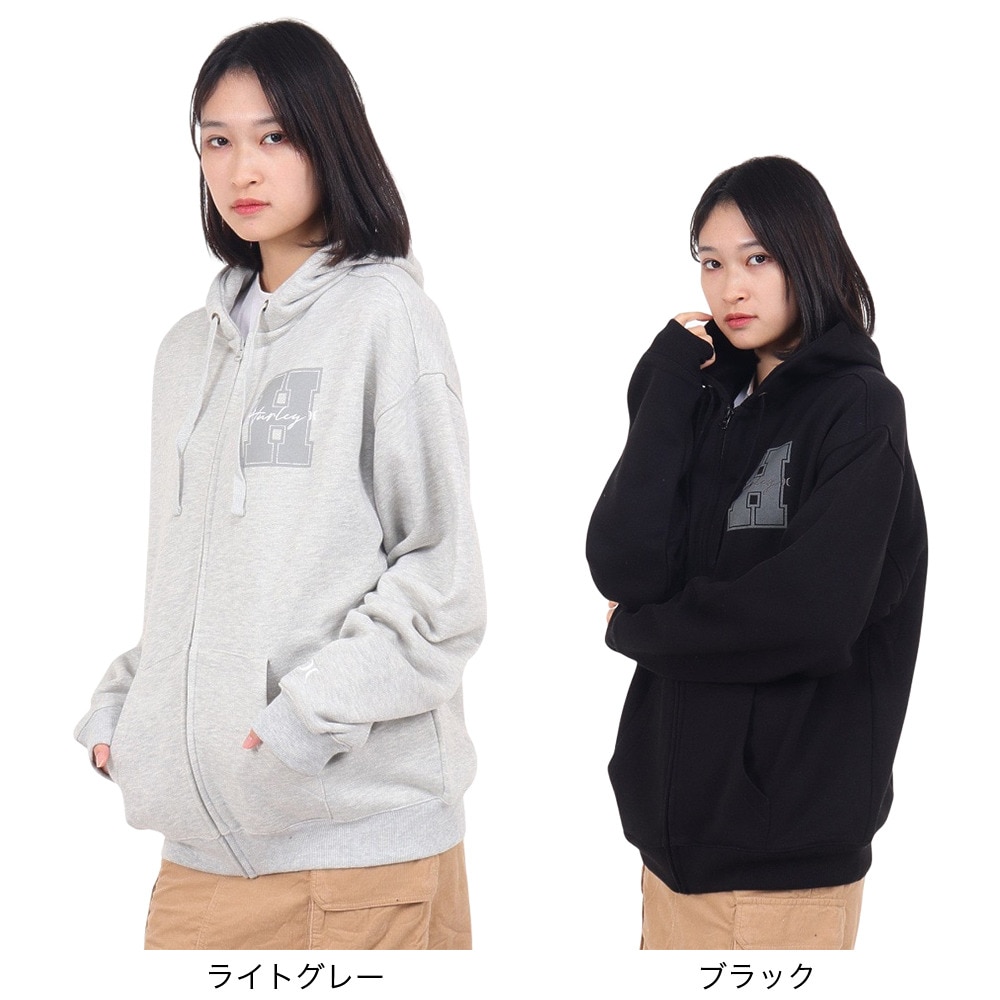 ハーレー（HURLEY）（レディース）オーバーサイズ フルジップ フーディ 23 WFF2200002-AGHT