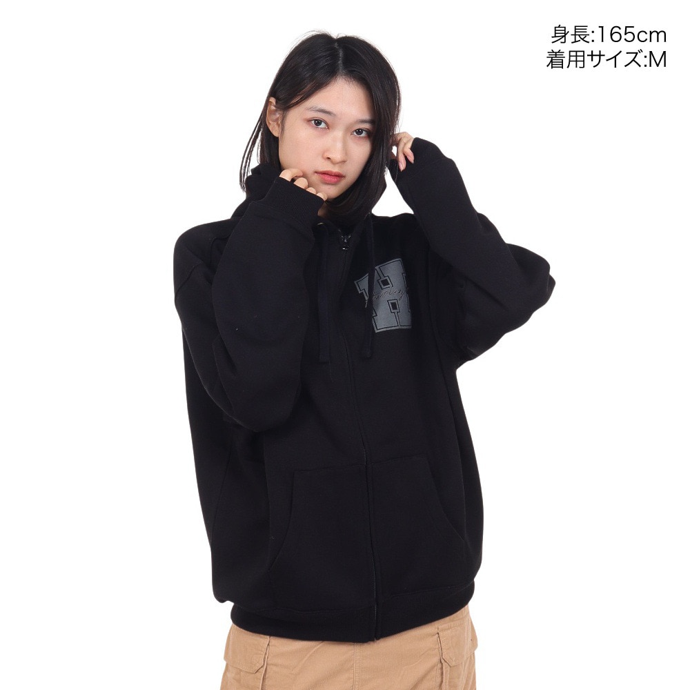ハーレー（HURLEY）（レディース）オーバーサイズ フルジップ フーディ 23 WFF2200002-BLK