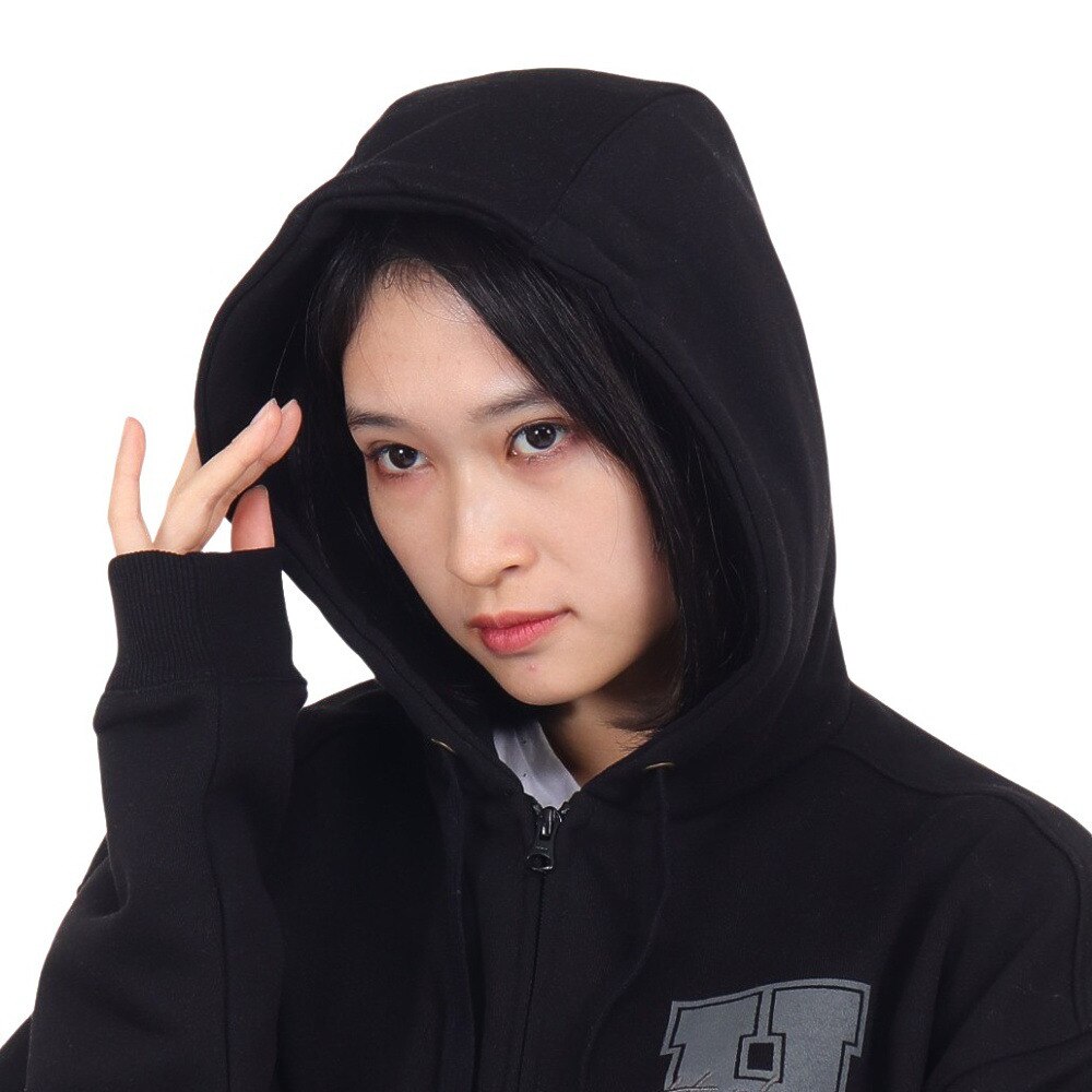 ハーレー（HURLEY）（レディース）オーバーサイズ フルジップ フーディ 23 WFF2200002-BLK