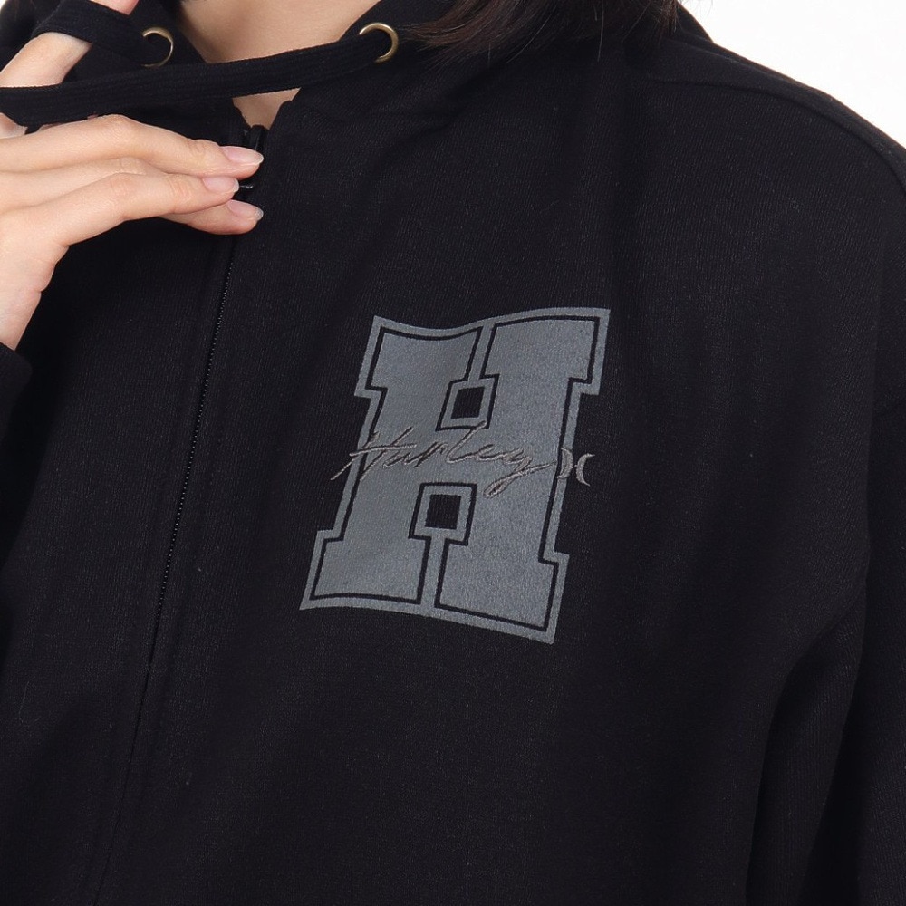 ハーレー（HURLEY）（レディース）オーバーサイズ フルジップ フーディ 23 WFF2200002-BLK