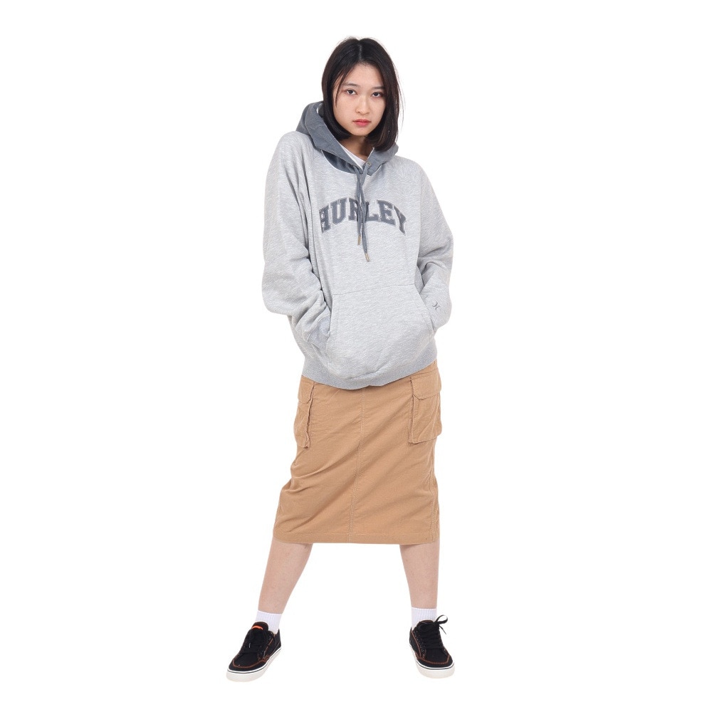ハーレー（HURLEY）（レディース）オーバーサイズ コーデュロイフード フーディ 23 WFF2200003-GRHT