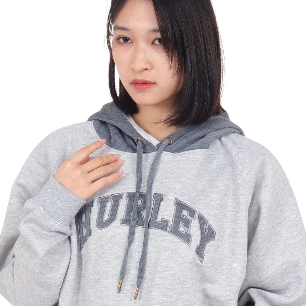 ハーレー（HURLEY）（レディース）オーバーサイズ コーデュロイフード フーディ 23 WFF2200003-GRHT