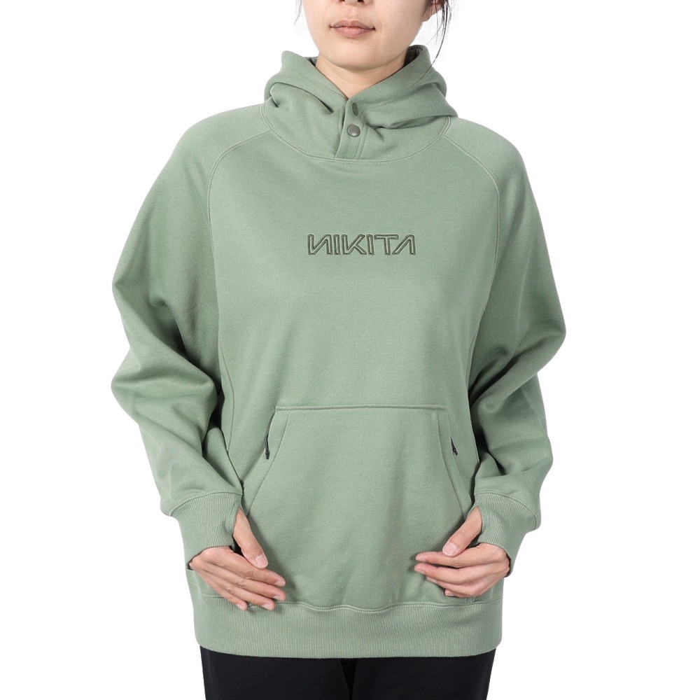 ニキータ（NIKITA）（レディース）EMBROIDERY LOGO フーディ NCFF242002-OLV