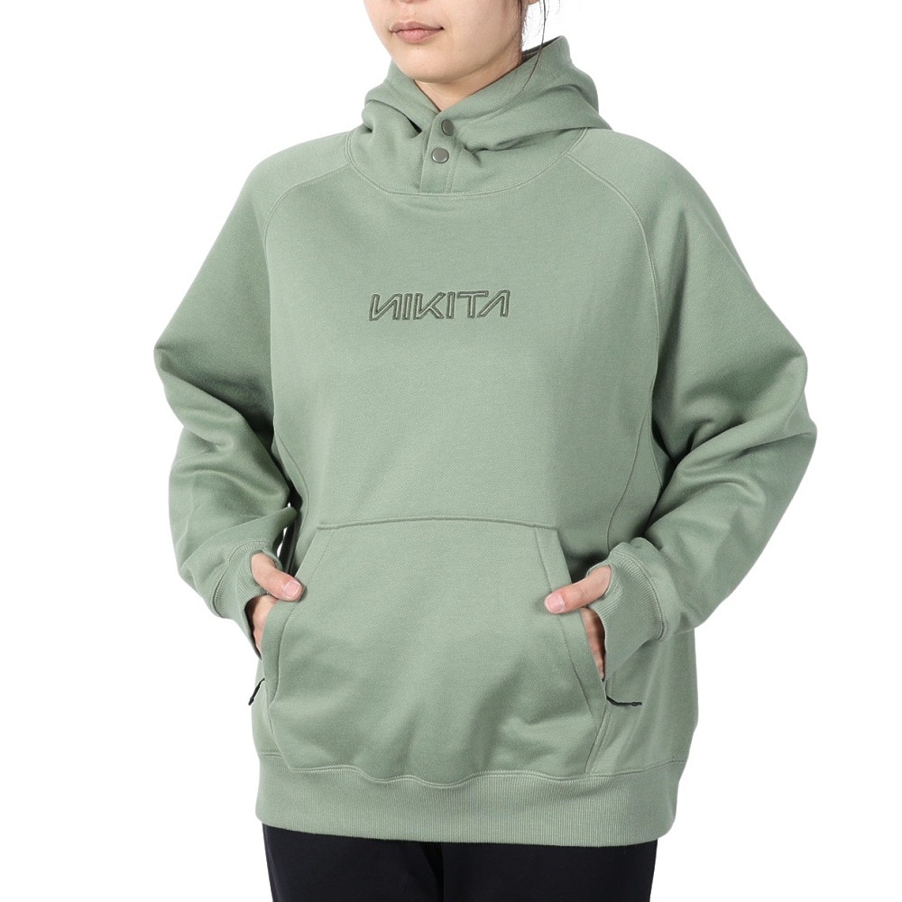 ニキータ（NIKITA）（レディース）EMBROIDERY LOGO フーディ NCFF242002-OLV