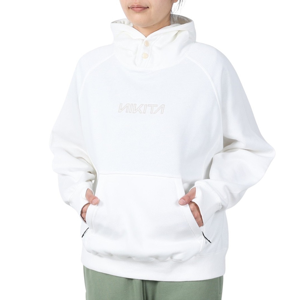 ニキータ（NIKITA）（レディース）EMBROIDERY ロゴ フーディー NCFF242002-OWHT