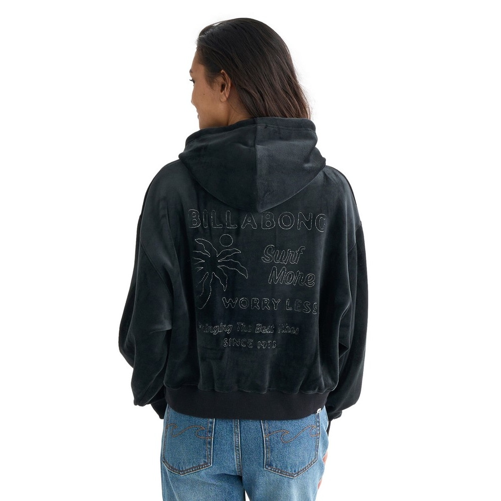 ビラボン（BILLABONG）（レディース）LAZY DAZE CROP パーカー BF014013 BLK