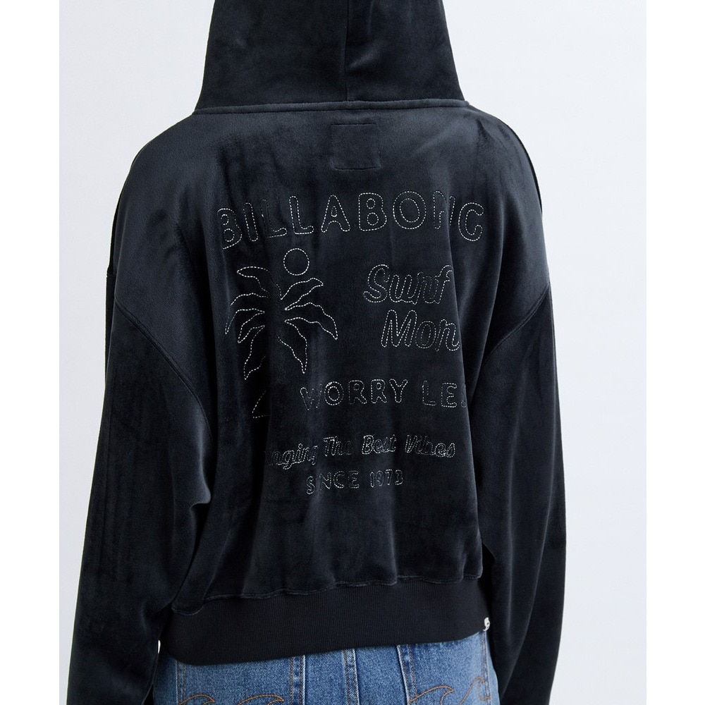 ビラボン（BILLABONG）（レディース）LAZY DAZE CROP パーカー BF014013 BLK