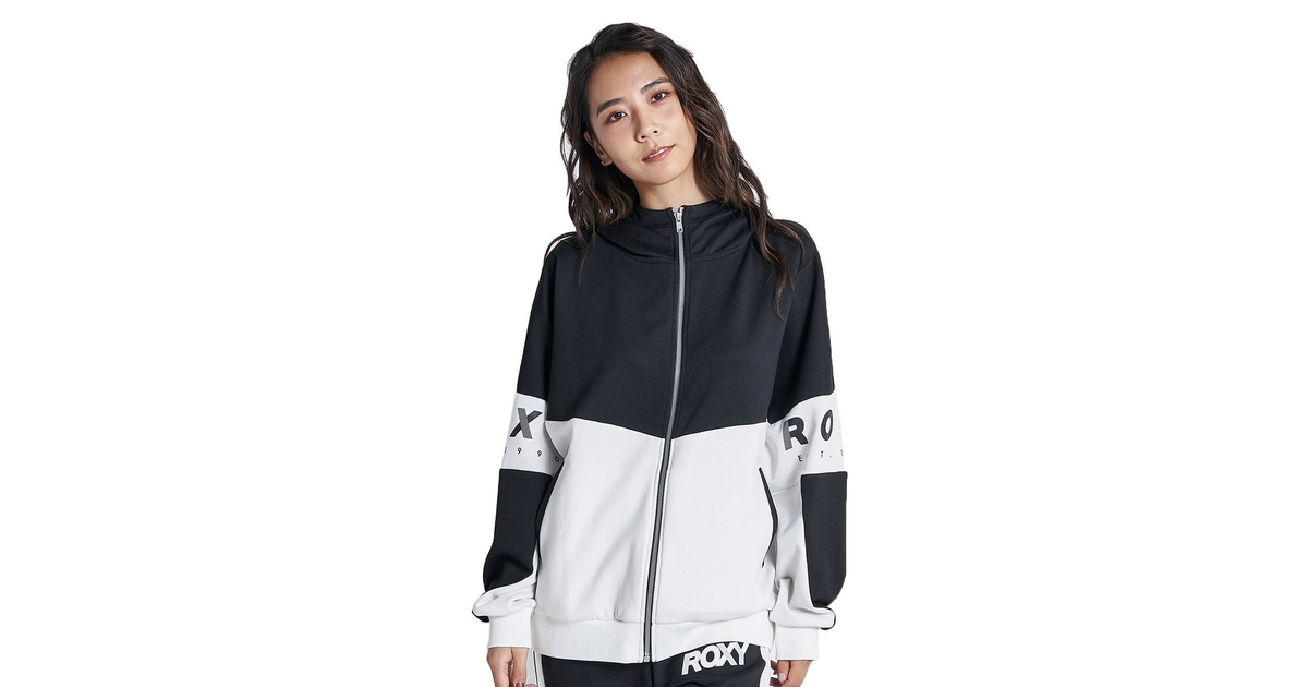 ロキシー｜ロキシー（ROXY）（レディース）ジップパーカー SO FAR SO GOOD ZIP 22FWRZP224550WHT  スポーツ用品はスーパースポーツゼビオ