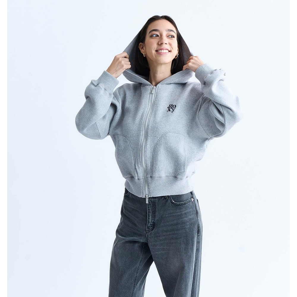 ロキシー（ROXY）（レディース）ROXY FOXIE HOODIE ニットフーディー 24FWRSR244025GRY