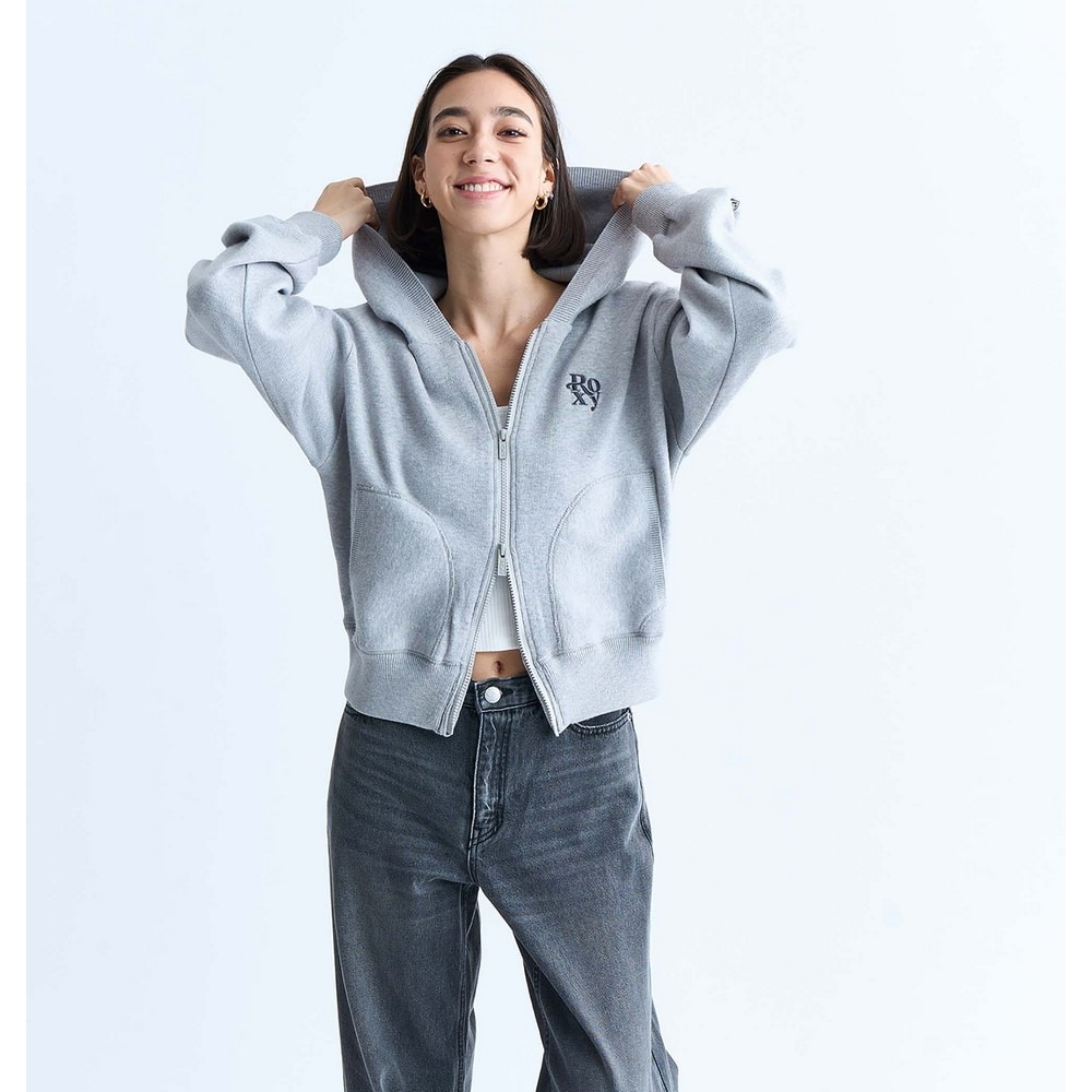 ロキシー（ROXY）（レディース）ROXY FOXIE HOODIE ニットフーディー 24FWRSR244025GRY