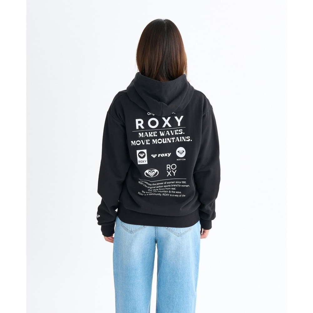 ロキシー（ROXY）（レディース）HISTORICAL LOGO ジップアップフーディ 25FWRZP254027BLK