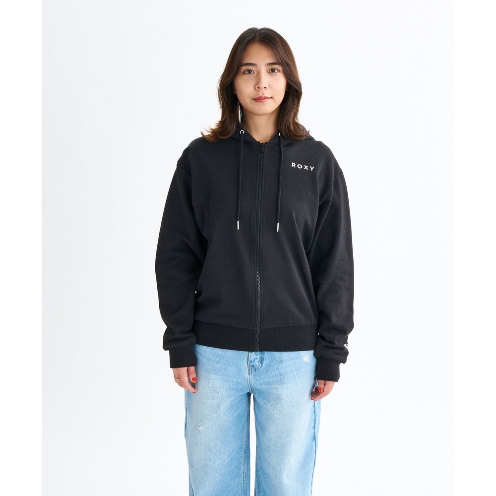 ロキシー（ROXY）（レディース）HISTORICAL LOGO ジップアップフーディ 25FWRZP254027BLK