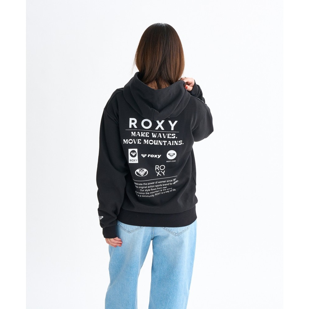 ロキシー（ROXY）（レディース）HISTORICAL LOGO ジップアップフーディ 25FWRZP254027BLK