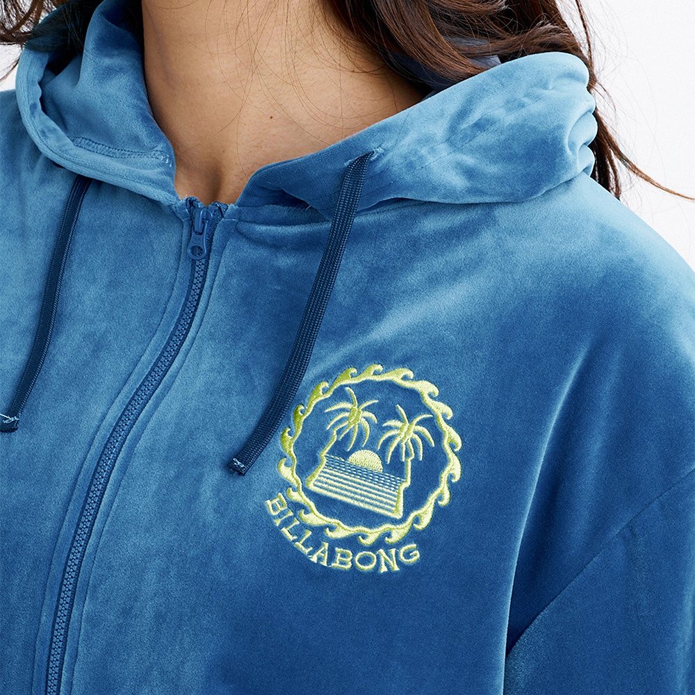 ビラボン（BILLABONG）（レディース）PALM 73 ZIP HOODIE ベロア