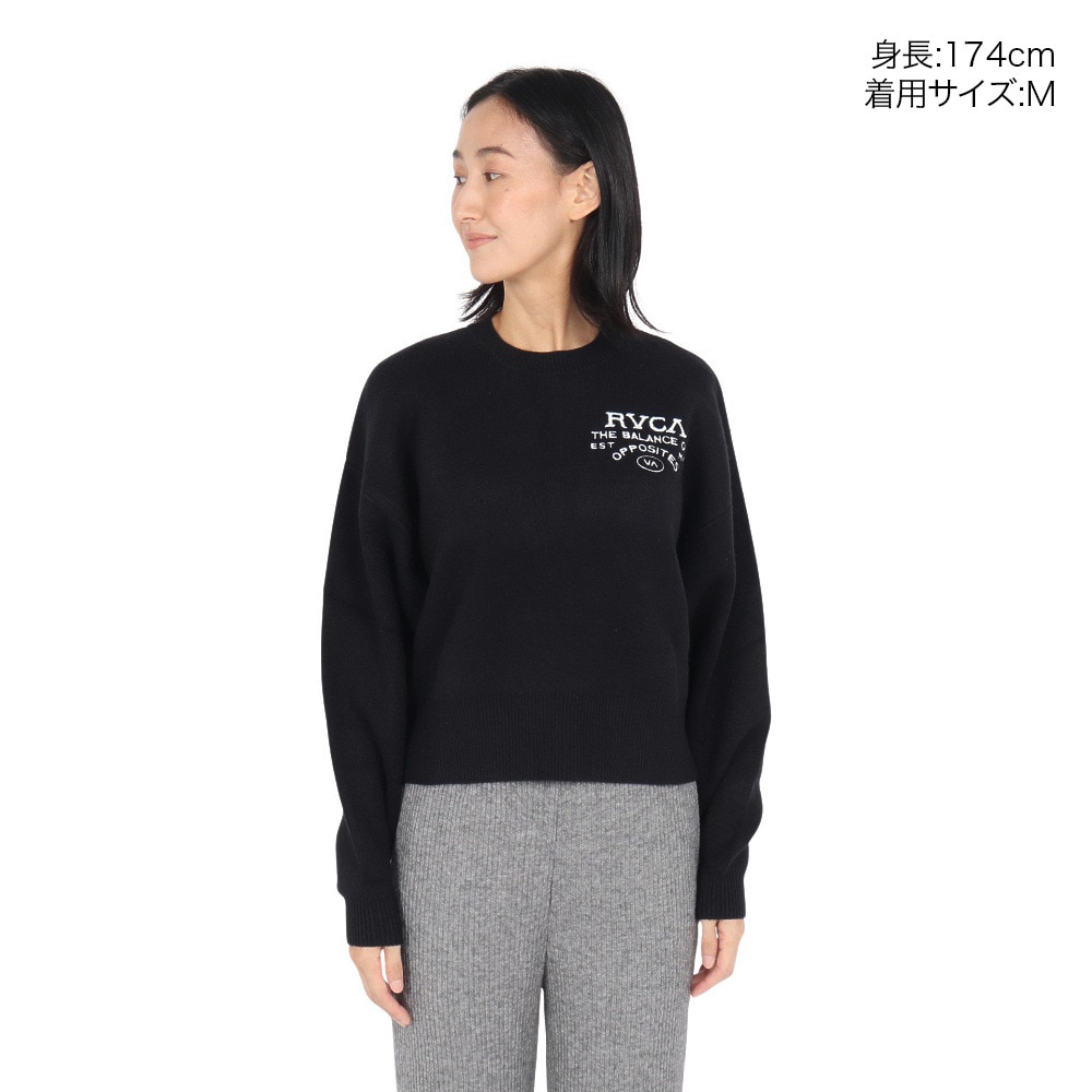 ルーカ（RVCA）（レディース）LETTERLING ニット セーター BE044650 BLK