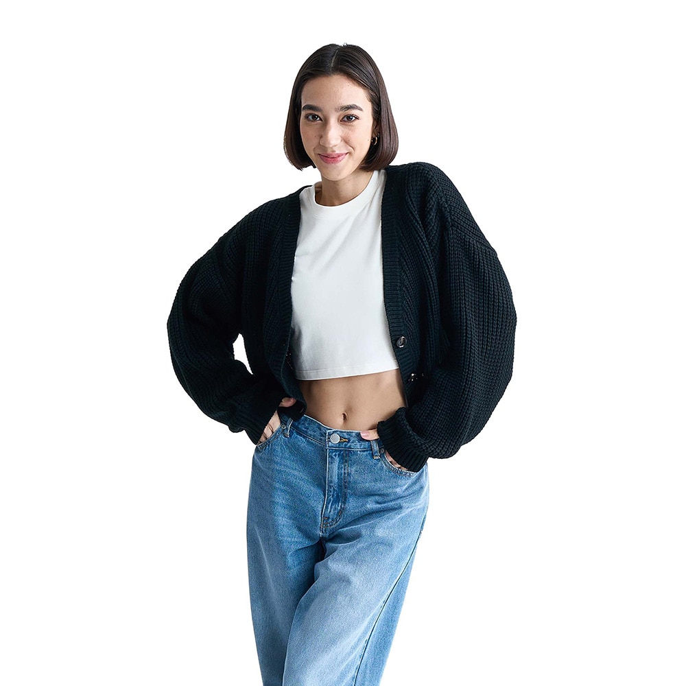 ロキシー（ROXY）（レディース）WISH UPON THE AURORA カーディガン 24FWRSR244022BLK