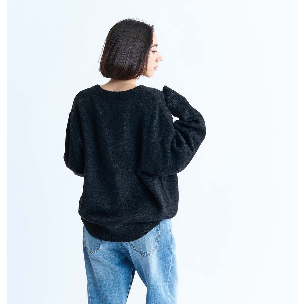 ロキシー（ROXY）（レディース）WISH UPON THE STAR ニットトップス 24FWRSR244023BLK