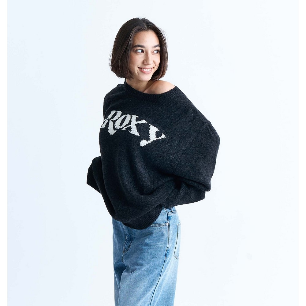 ロキシー（ROXY）（レディース）WISH UPON THE STAR ニットトップス 24FWRSR244023BLK