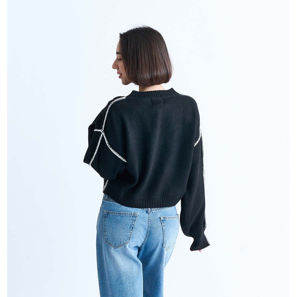 ロキシー（ROXY）（レディース）CANDY COTTON ニットトップス 24FWRSR244024BLK