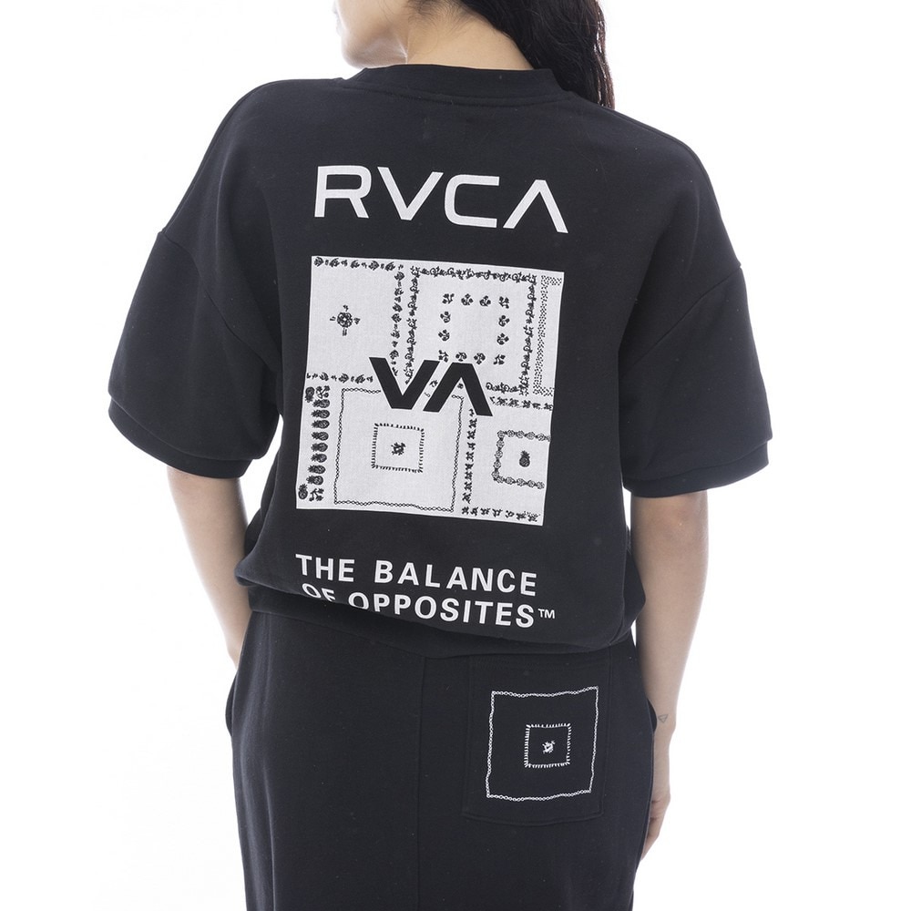 ルーカ（RVCA）（レディース）BANDANA BOX スウェット半袖Tシャツ BF043032 BLK