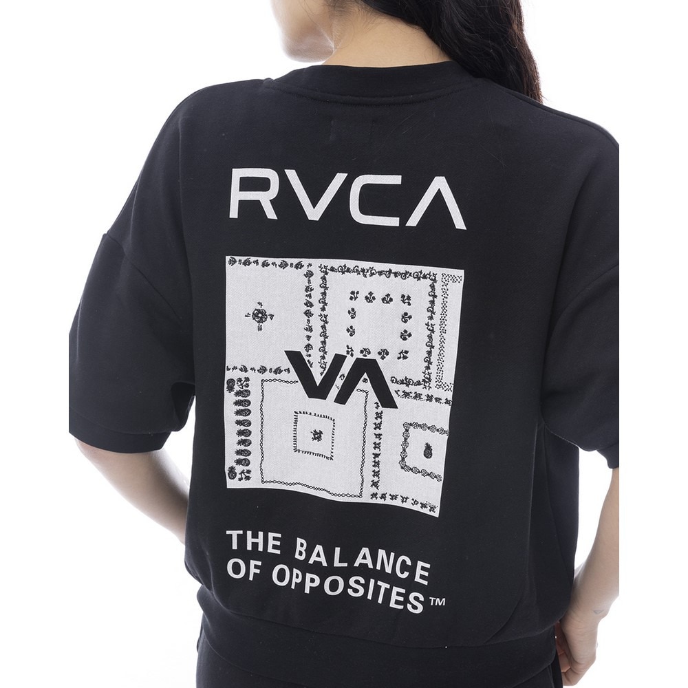 ルーカ（RVCA）（レディース）BANDANA BOX スウェット半袖Tシャツ BF043032 BLK
