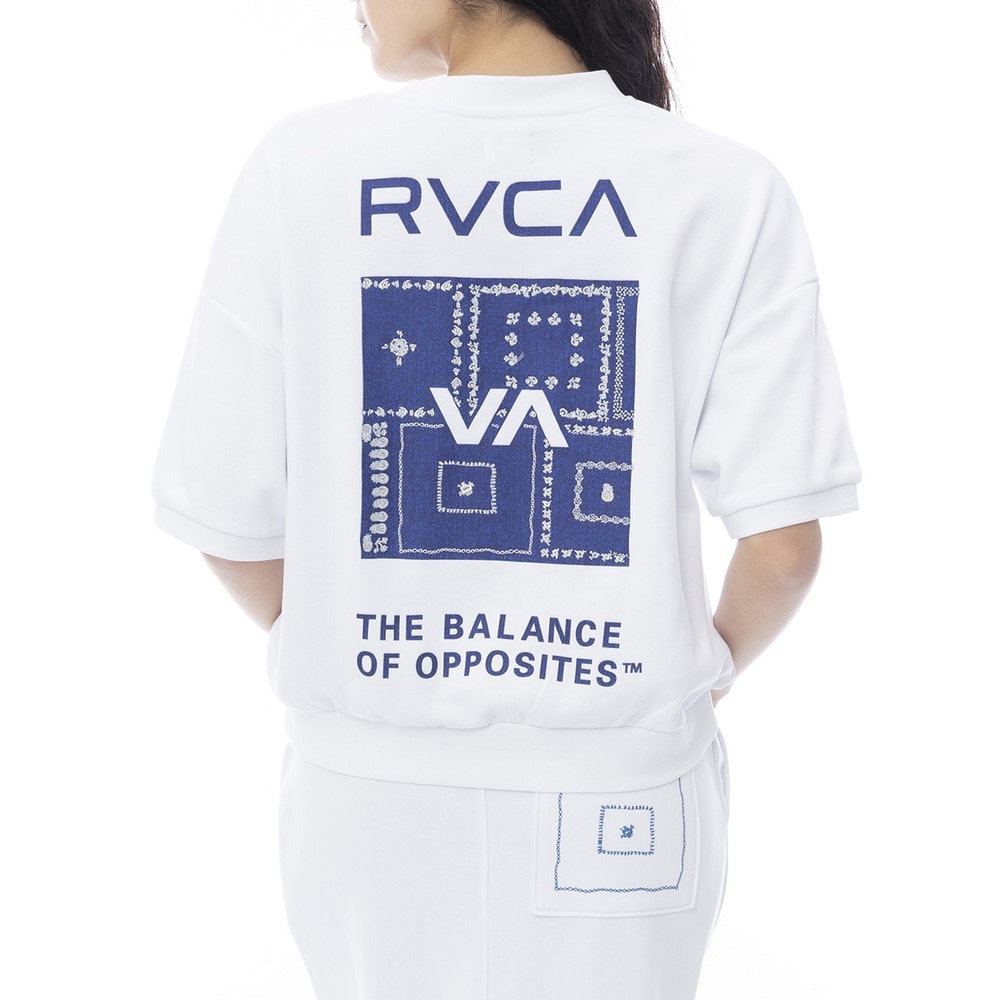 ルーカ（RVCA）（レディース）BANDANA BOX スウェット半袖Tシャツ BF043032 WHT
