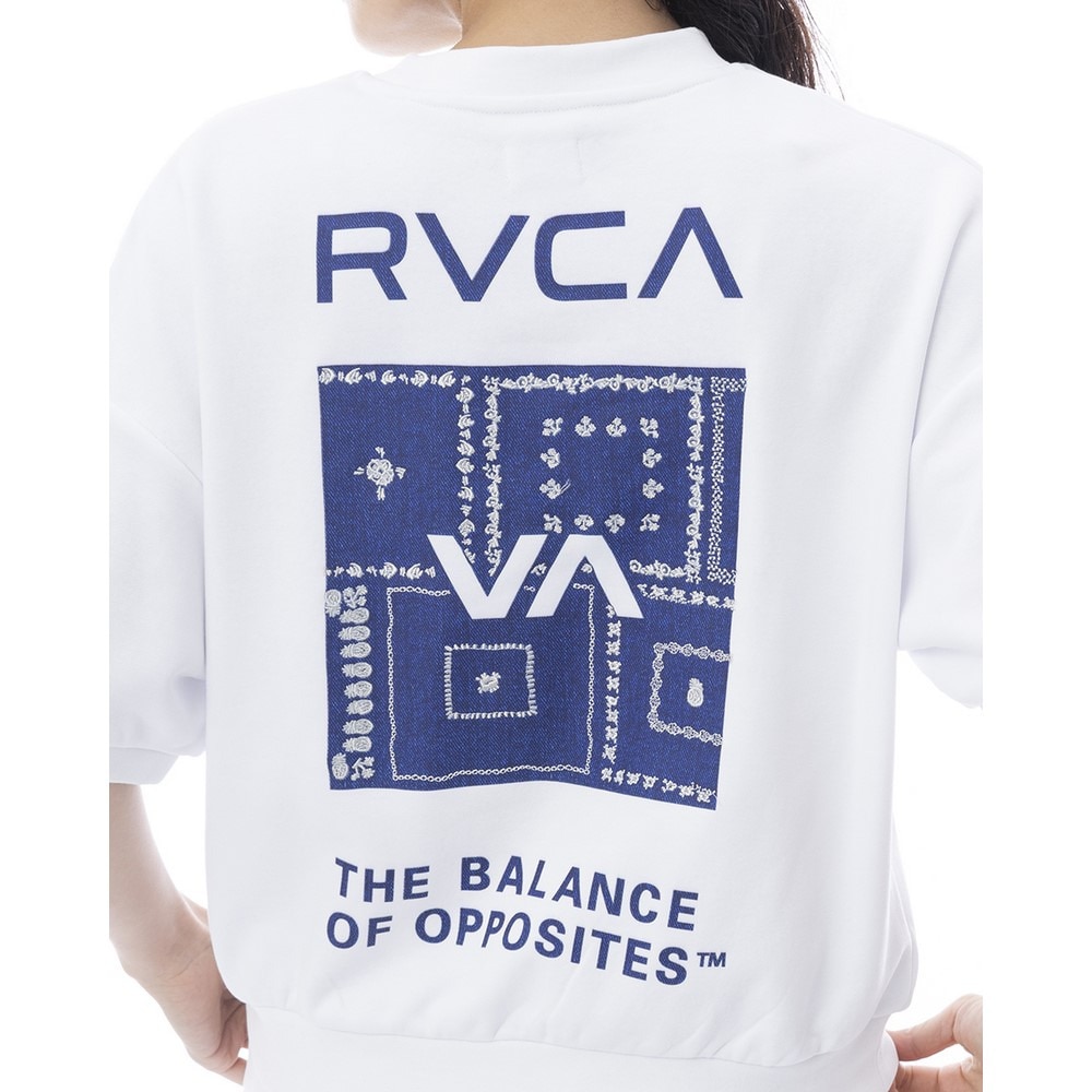 ルーカ（RVCA）（レディース）BANDANA BOX スウェット半袖Tシャツ BF043032 WHT