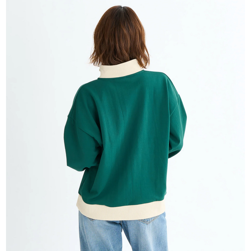 ロキシー（ROXY）（レディース）速乾 UVカット ハーフジップ スウェット KEEP IT REAL STAND 24FWRZP244038DGR