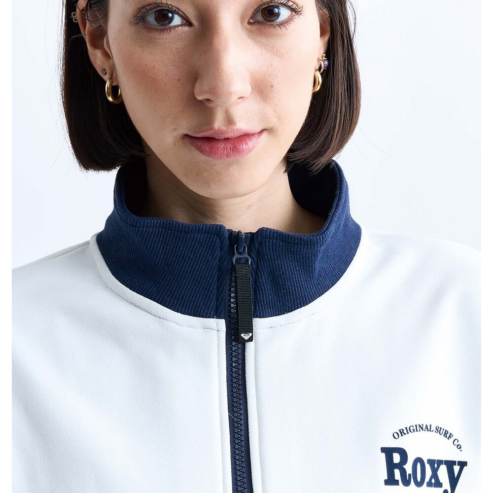 ロキシー（ROXY）（レディース）速乾 UVカット ハーフジップ スウェット KEEP IT REAL STAND 24FWRZP244038WHT