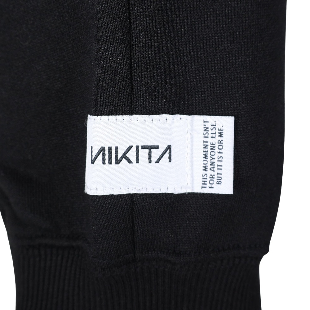 ニキータ（NIKITA）（レディース）ハーフジップスウェット クロップド丈 NCFF242005-BLK