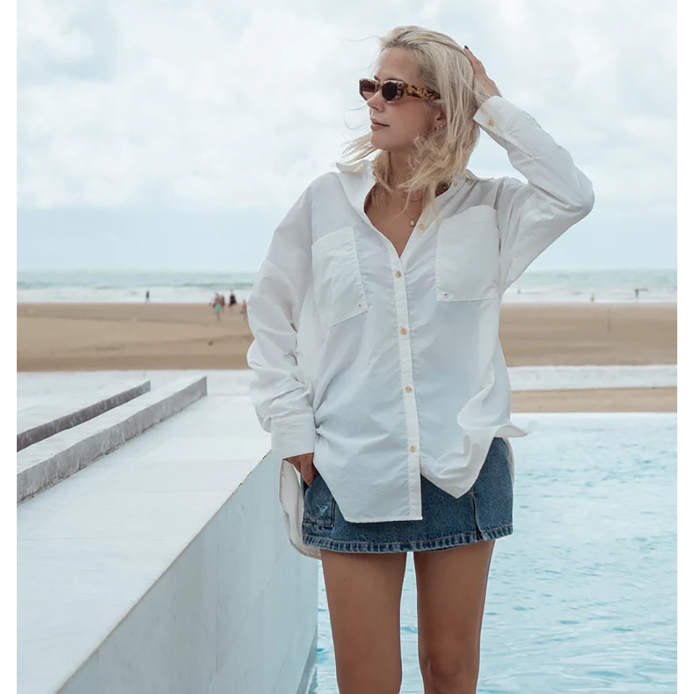 ロキシー（ROXY）（レディース）SWEET HEAVEN オーバーサイズシャツ 25SPRLY251030WHT