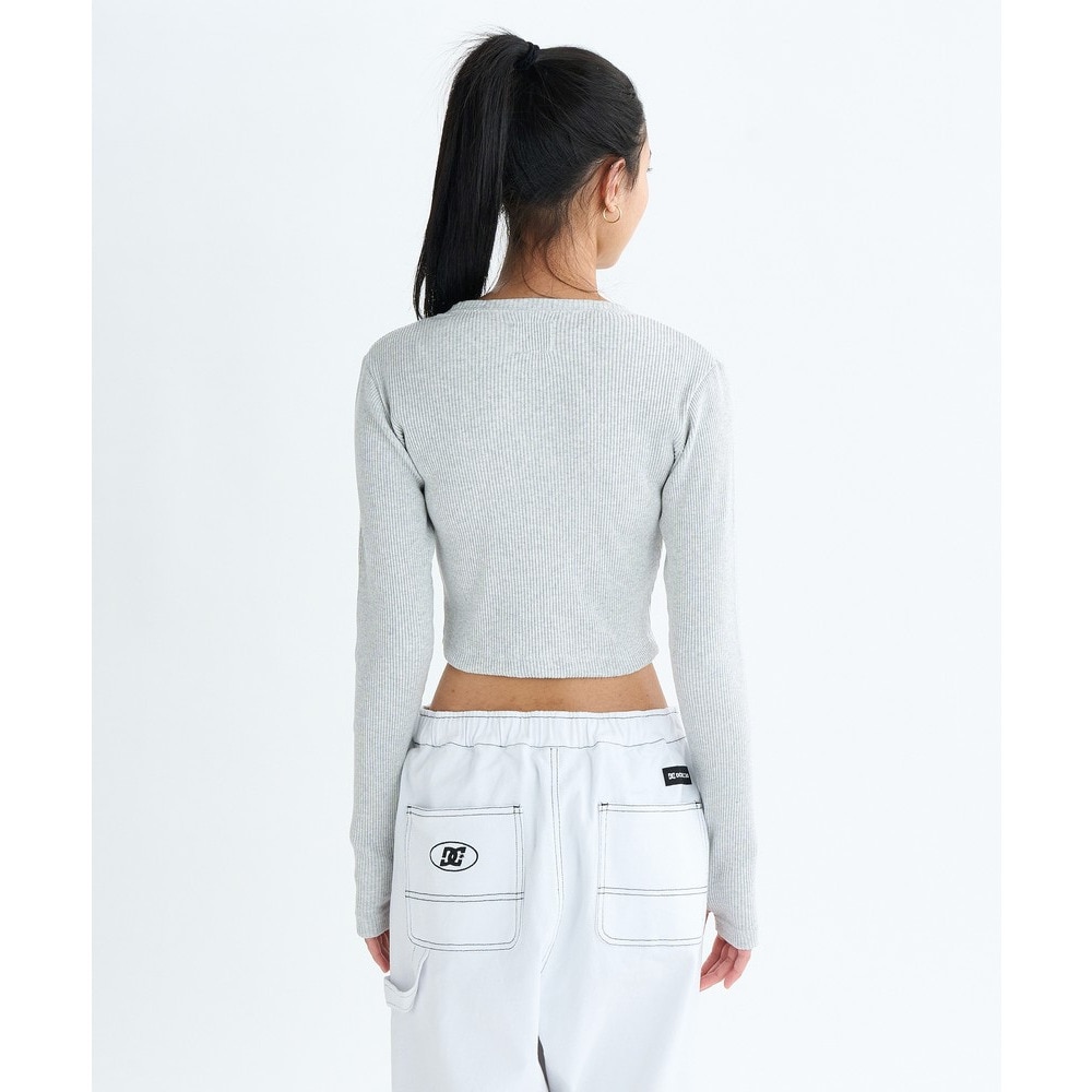 ディーシーシューズ（DC SHOES）（レディース）TELECO 長袖Tシャツ 25FWLLT254311GRY