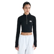 (レディース)HFジップ SHORT 長袖Tシャツ 25FWLLT254312BLK
