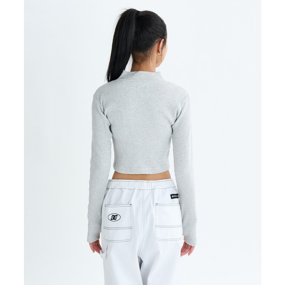 ディーシーシューズ（DC SHOES）（レディース）HFジップ SHORT 長袖Tシャツ 25FWLLT254312GRY