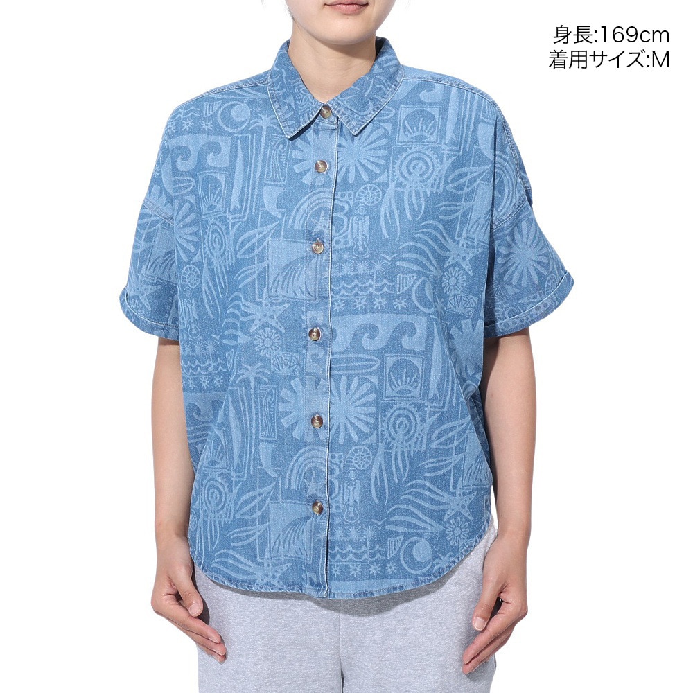 ロキシー（ROXY）（レディース）BEACH NOSTALGIA デニムシャツ 24SPERJWT03621BMTW
