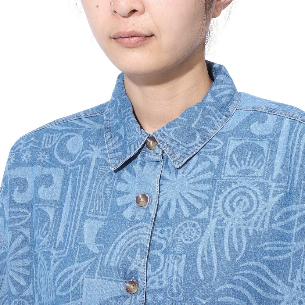 ロキシー（ROXY）（レディース）BEACH NOSTALGIA デニムシャツ 24SPERJWT03621BMTW