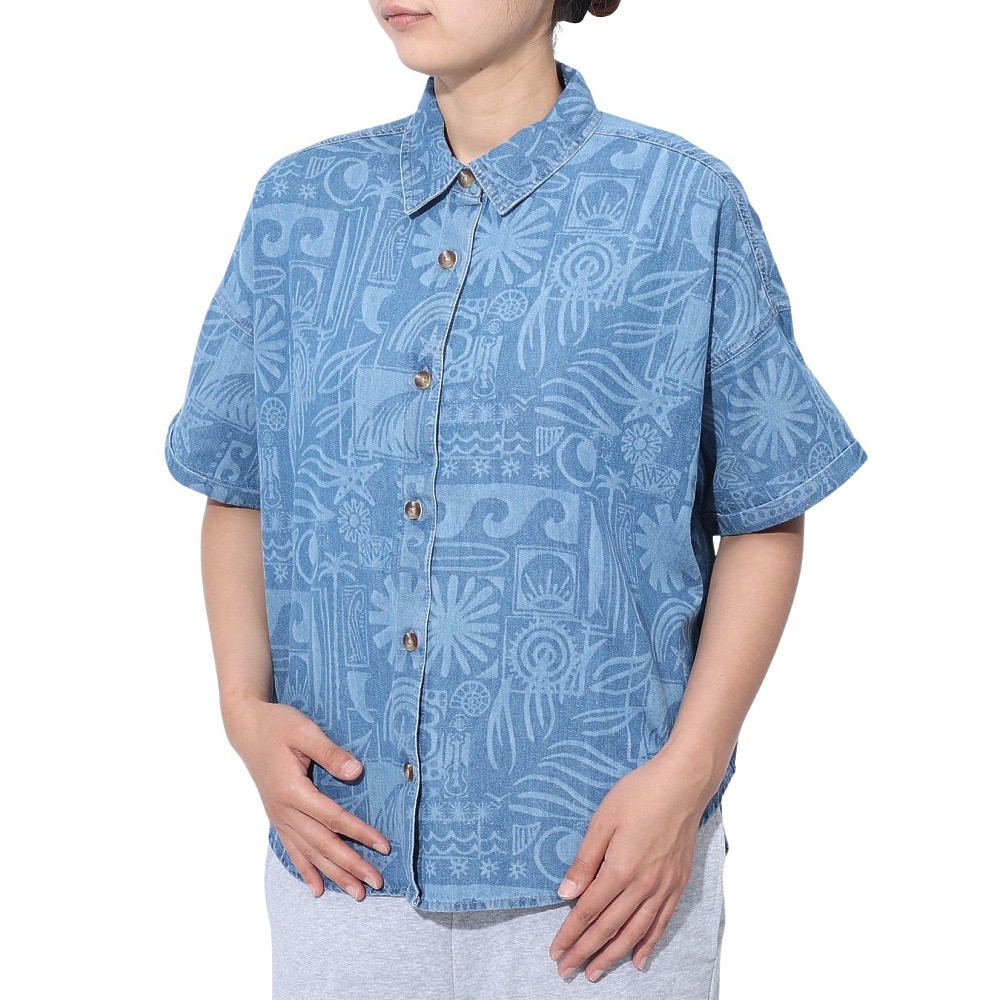 ロキシー（ROXY）（レディース）BEACH NOSTALGIA デニムシャツ 24SPERJWT03621BMTW