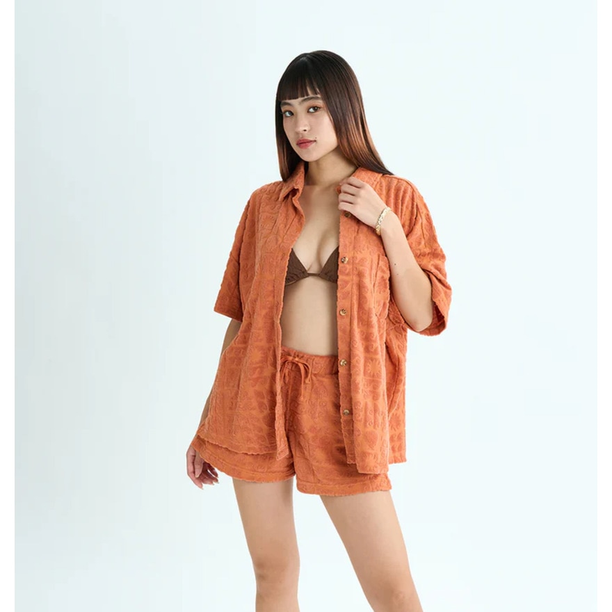 ロキシー（ROXY）（レディース）SUNBATHING SHIRT ウィメンズ 開襟シャツ 25SURDK252037PER