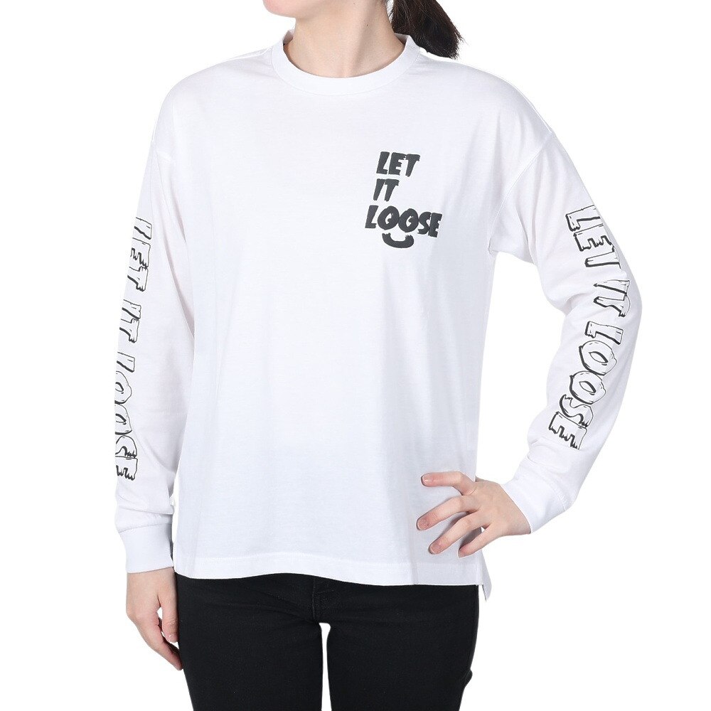 スライド（SLYDE）（レディース）LET IT LOOSE 長袖Tシャツ 22SS SLYL003-WHT