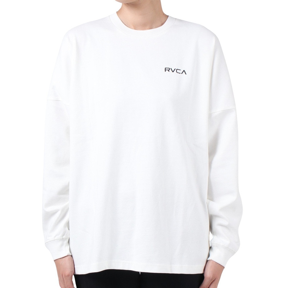 ルーカ（RVCA）（レディース）BANDANA BOX LOGO 長袖Tシャツ BD044066 WHT