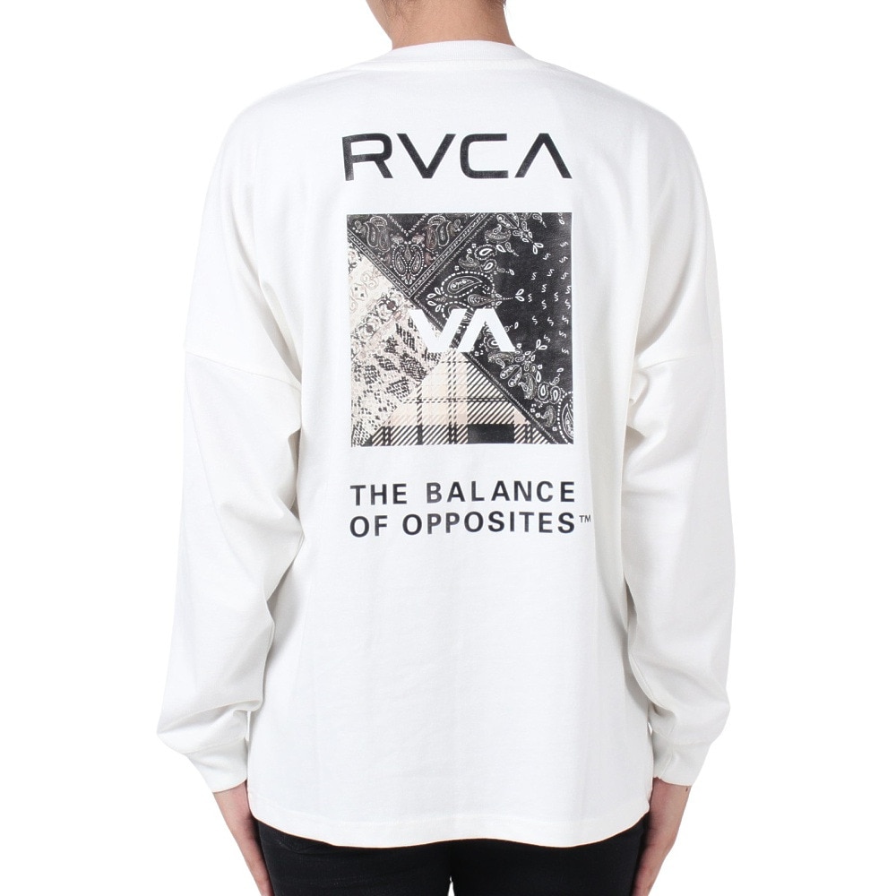 ルーカ（RVCA）（レディース）BANDANA BOX LOGO 長袖Tシャツ BD044066 WHT