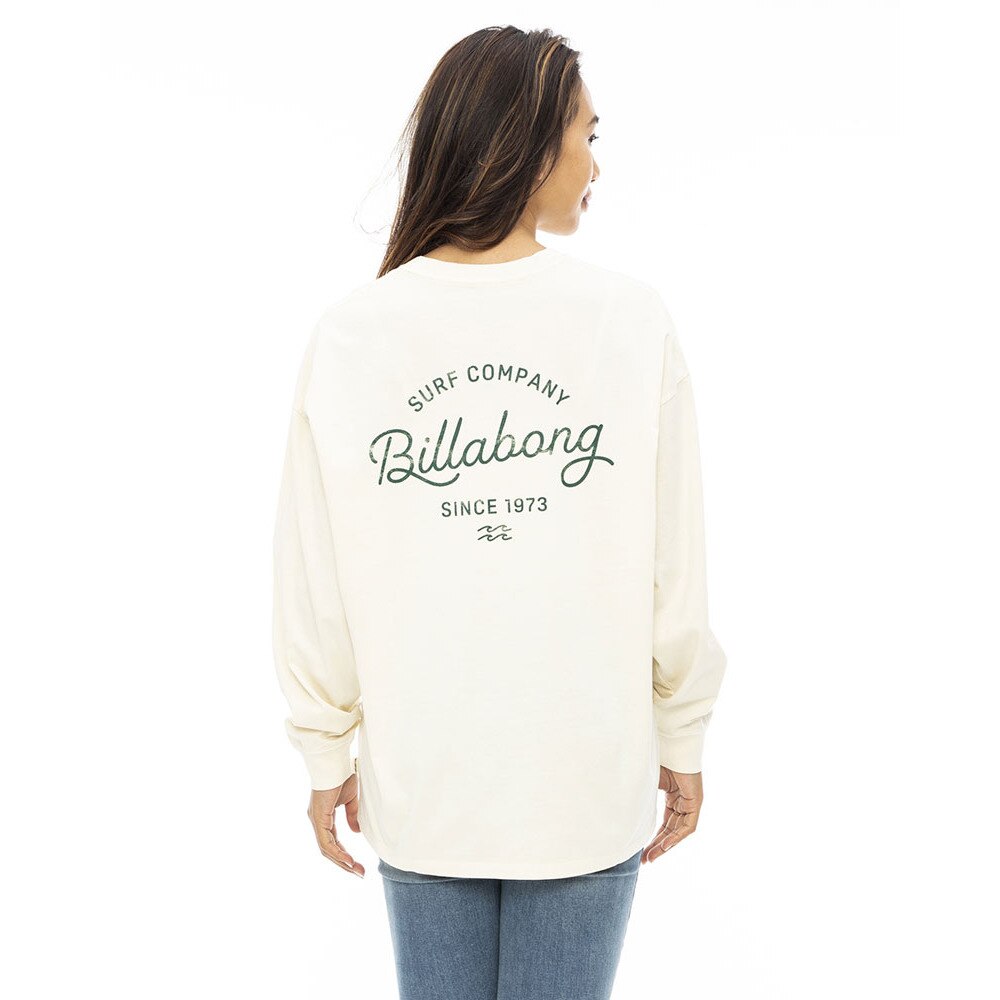 ビラボン（BILLABONG）（レディース）GRUNGE CLEAN SCRIPT LOGO ロングTシャツ BD014052 ANW