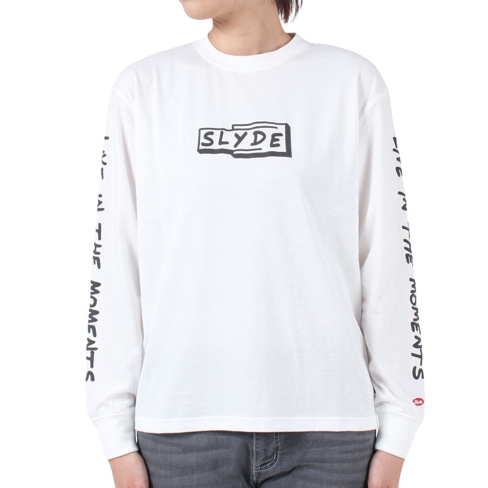 スライド（SLYDE）（レディース）GRAPHIC 長袖Ｔシャツ SL23FWL-APP001WHT