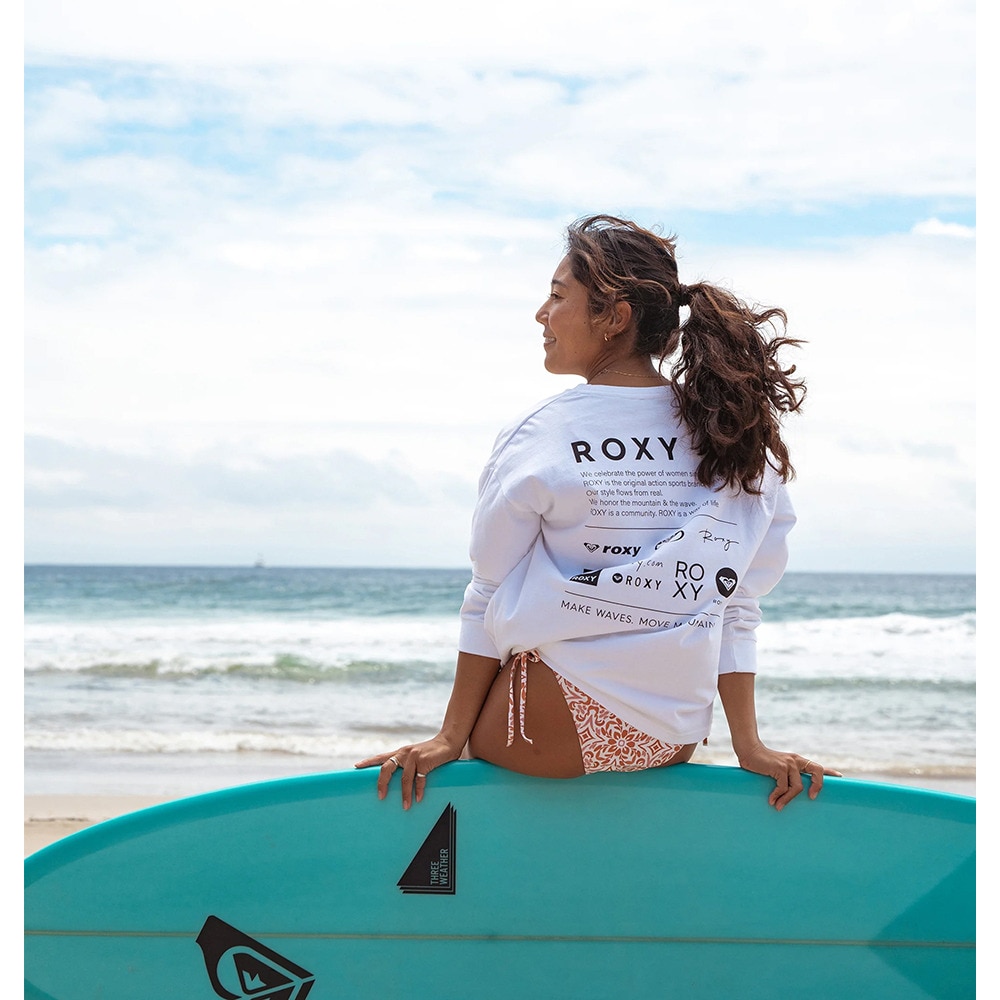 ロキシー（ROXY）（レディース）OUR STYLE FLOW 長袖Tシャツ ロンT 24FWRLT244047WHT
