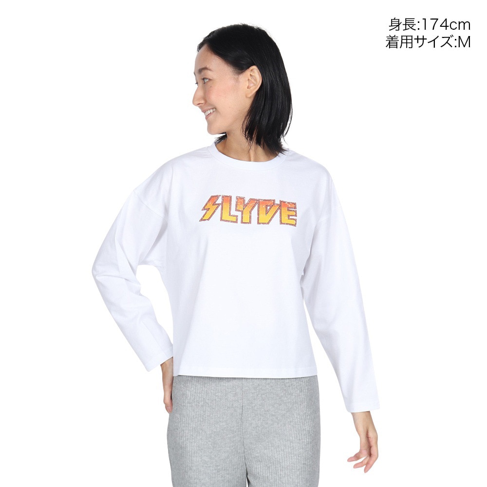スライド（SLYDE）（レディース）SHORT LENGTH ロングスリーブTシャツ SL24FWL-APP004WHT