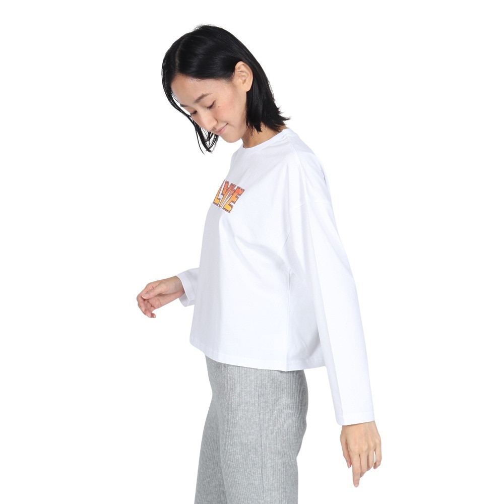 スライド（SLYDE）（レディース）SHORT LENGTH ロングスリーブTシャツ SL24FWL-APP004WHT